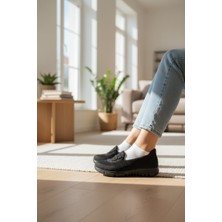 Yazın Ayakkabıları Siyah File Detaylı Ortopedik Günlük Ayakkabı