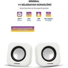 Sprange Tak Çalıştır 2'li USB Bilgisayar Hoparlörü – Güçlü Ses, Kompakt Tasarım, Ev-Ofis Kullanıma Uygun