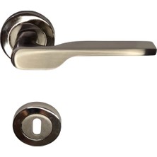 Hobidabi Sofya Oda Kol Nikel Saten Oda Kapı Kolu Ön ve Arka Takım Ile Birlikte 2 Adet