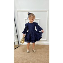 Butik Kız Çocuk Jakarlı %100 Pamuklu Elbise