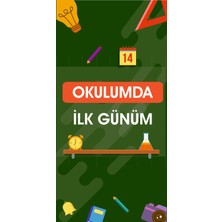 Deko Gonya Okulumda Ilk Günüm Temalı Fotoğraf Panosu Branda 100X200