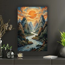 Japon Sanatı Temalı Dekoratif Cam Tablo