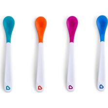 Munchkin Isı Göstergeli Yumuşak Uçlu Bebek Kaşıkları - BPA İçermez, 4 Aydan İtibaren, 4 Adet, Üst Raf Bulaşık Makinesinde Yıkanabilir