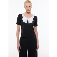 ROMAN Yaka Detaylı T-Shirt Siyah YY023828_001