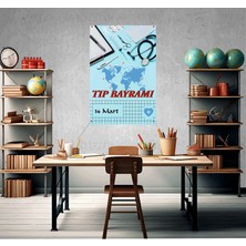 Deko Gonya 14 Mart Tıp Bayramı Temalı Fotoğraf Panosu Branda 100X150