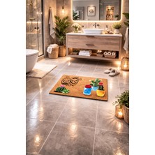 Esnature Kaktüs Desenli Kapı Önü Paspası 45X70 cm