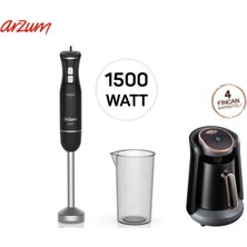 Arzum Premium Set Chefy El Blender 1500W Siyah ve Arzum Okka Minio