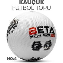 Telvesse Beta Kauçuk Futbol Topu Yekpare Üretim Soft Karışık Renk 350 Gram No:4