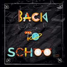 Deko Gonya Okula Dönüş Back To School Temalı Fotoğraf Panosu Branda 100X100
