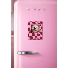 Keskatla Retro Pink Pola Manyetik Fotoğraf Çerçevesi