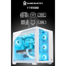 GM Game Master F7 RTX5050 8gb Ryzen 5 5600 16GB Ram 512GB Nvme SSD Beyaz Akvaryum Gaming Pc