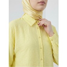 Miostil Geniş Raporlu Jakar Keten Tunik-Sarı