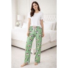 Remsa Kadın Viskon Kumaş Penye Tek Pijama Alt 23 Yeşil