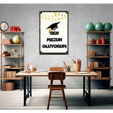 Deko Gonya Ben Mezun Oluyorum Temalı Fotoğraf Panosu Branda 100X150