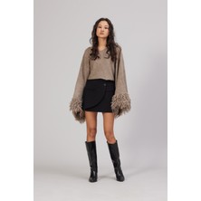 Nisan Triko Püsküllü Triko Kazak