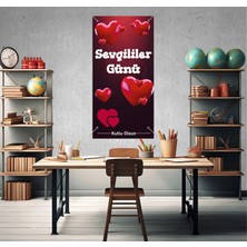 Deko Gonya 14 Şubat Sevgililer Günü Temalı Fotoğraf Panosu Branda 100X200
