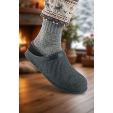 Gezer Erkek Kışlık Eva İçi Peluşlu Sessiz Taban Ev Bahçe Terlik