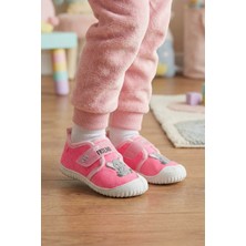 Gezer Kız Çocuk Kışlık Tek Cırt Cırtlı Ayarlanabilir Rahat Taban Ev, Bahçe, Okul, Kreş Panduf Ayakkabı