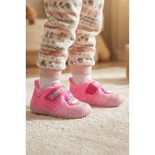 Gezer Kışlık Cırtlı Ayarlanabilir Rahat Taban Happy Birds Bebe Kız Panduf Ayakkabı