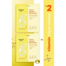 Dermal Vitamin Hydrojel Şeffaflaşan Kore Yüz Maskesi Nemlendirici Eriyen Maske 34 gr. 2 Adet