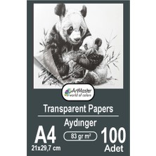 Aydınger Kağıdı A4 83 gr Eskiz Kağıdı 100 Adet Artmaster Aydınger Kağıt 21X29,7 cm Buzlu Mumlu Kağıt Çizim Kağıdı