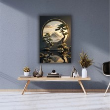 Japon Sanatı Temalı Dekoratif Cam Tablo