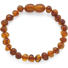 Beta Moda Hub  kehribar Bebek Bilekliği 588 Koyu Bal