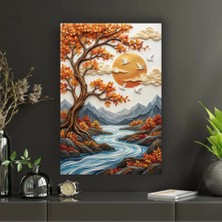 Japon Sanatı Temalı Dekoratif Cam Tablo