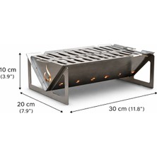 Fasmart V5.1 Lynx Mini Mangal / Portatif Katlanır Kamp Ocağı / Çantalı (30X20X10 Cm)