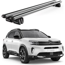 Today Auto Pençe Citroen C5 Aircross SUV(2018 ve Sonrası) Uyumlu Gri Ara Atkı Port Bagaj Tavan Barı