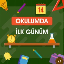 Deko Gonya Okulumda Ilk Günüm Temalı Fotoğraf Panosu Branda 100X100