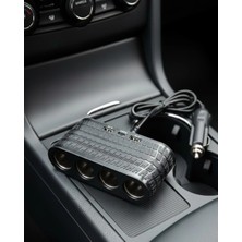 Araç Içi Güç Dağıtıcı 4 Çakmaklık 2 USB 1 Type C Şarj Ünitesi