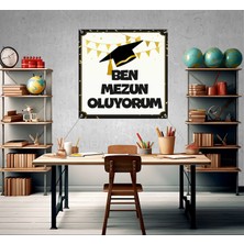 Deko Gonya Ben Mezun Oluyorum Temalı Fotoğraf Panosu Branda 100X100