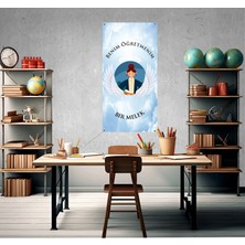 Deko Gonya Benim Öğretmenim Bir Melek Temalı Fotoğraf Panosu Branda 100X200