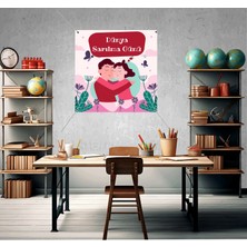 Deko Gonya Dünya Sarılma Günü Temalı Fotoğraf Panosu Branda 100X100