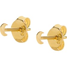 goldkupe 14 Ayar Altın Minik Ay Hilal Küpe 0,43 gr