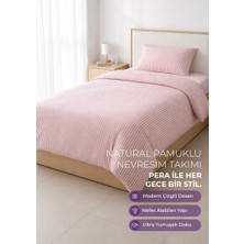 Days In Colours: %100 Pamuk Çizgili Nevresim Takımı  Tek Kişilik / Pera Serisi