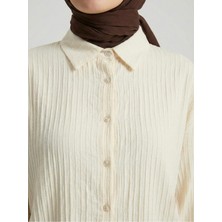 Miostil Çizgi Raporlu Keten Tunik-Taş