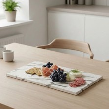 Külsan 17011.CWM - Marble Taş Efektli Krem Beyaz Sunum Pano 53X32,5 Cm, Thermoset Melamin