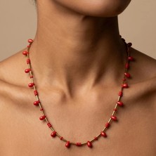 THEIA GemWorks Vion - Mercan & Hematit Kolye