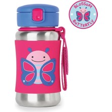 Beta Moda Hub Zoo Pipetli Paslanmaz Çelik Suluk 350 ml Kelebek