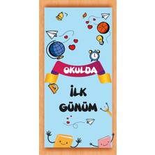 Deko Gonya Okulumda Ilk Günüm Temalı Fotoğraf Panosu Branda 100X200