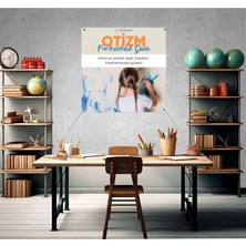 Deko Gonya 2 Nisan Otizm Farkındalık Günü Temalı Fotoğraf Panosu Branda 100X100
