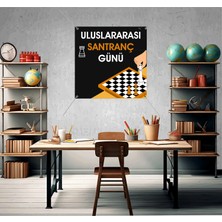 Deko Gonya Uluslararası Santranç Günü Temalı Fotoğraf Panosu Branda 100X100