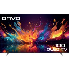 Onvo 100VQ90F3UB 100’’ 254 Ekran Uydu Alıcılı 4K Ultra HD QLED Google TV