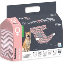 M-Pets Carbonlu Diapers Dişi Köpekler İçin Külot (L) 15Li