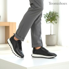 Siyah Yandan Dört Noktalı Erkek Sneaker