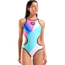 Arena One Placement Swimsuit Tech Back Kadın Çok Renkli Yüzücü Mayo 010671505