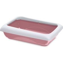İmac Imac Duo Kedi Tuvaleti + Kürek Pembe/beyaz 59x40x28cm
