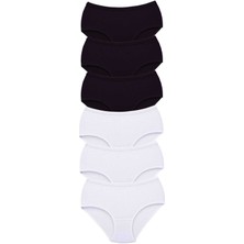 6 Adet Tutku Kadın Yüksek Bel Bato Kalın Lastik Külot S4 Nemere